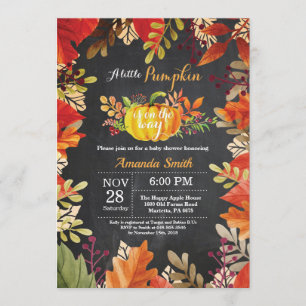 Invitation Tableau d'invitation de baby shower d'automne de