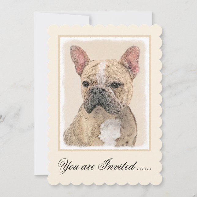 Invitation Tableau Français Bulldog (Sable) - Joli Original D (Devant)