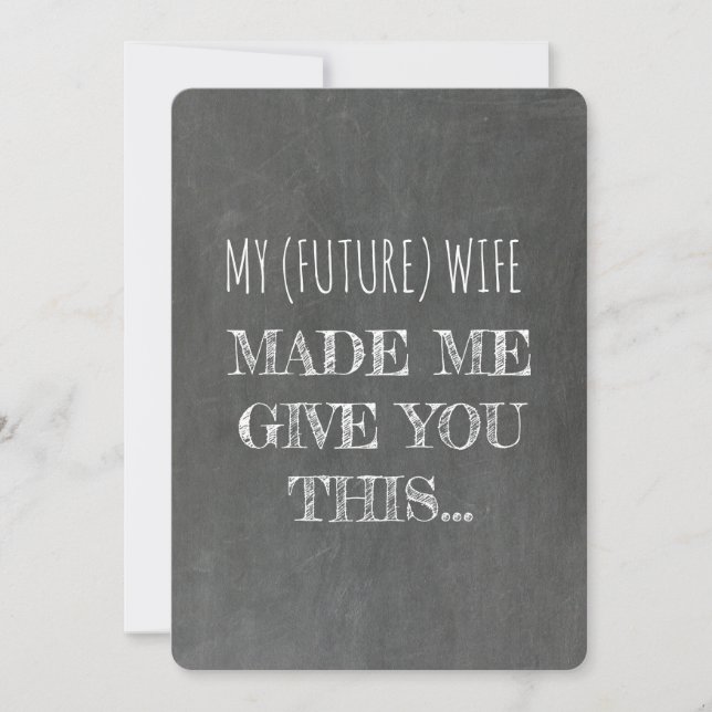 Invitation Tableau | GROOMSMAN | BEST MAN Funny Proposition (Devant)