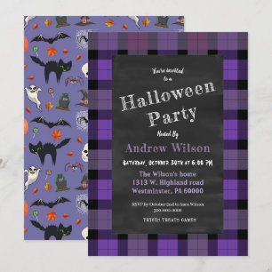 Invitation Tableau Lit Et Éffrayant D'Halloween