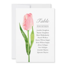 Tableau Mariage simple de la tulipe rose