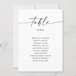 Invitation Tableau minimaliste des sièges Mariages Script m