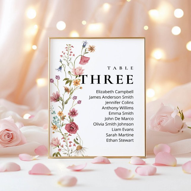 Invitation Tableau modifiable numéro trois Tableau de sièges (Créateur téléchargé)