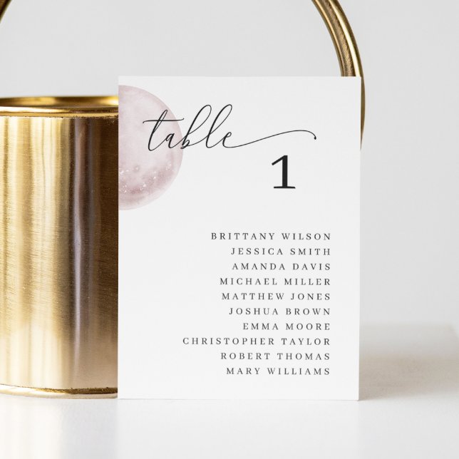 Invitation Tableau Mystique De Sièges De Lune Rose. Mariage é (Créateur téléchargé)