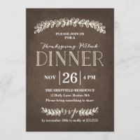 Tableau noir du dîner Laurel Potluck | Thanksgivin