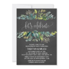 Tableau Noir Feuillage Fête de Fiançailles