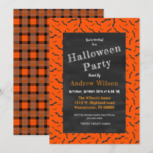 Invitation Tableau noir Halloween
