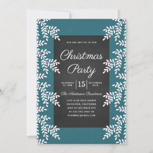Invitation Tableau noir Turquoise moderne