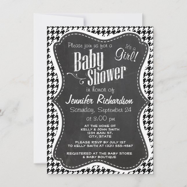 Invitation Tableau noir vintage (Devant)