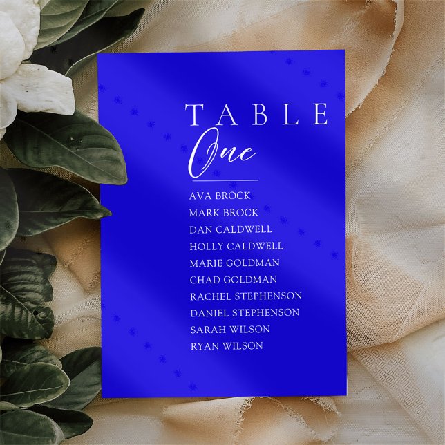 Invitation Tableau Royal Bleu Numéro de siège (Créateur téléchargé)