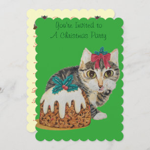 Invitation tablette gris chaton en lèche pw noël