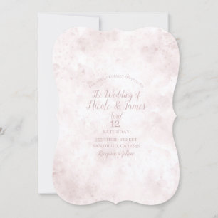 Invitation Tache d'aquarelle rose blush Mariage Moderne Glamo