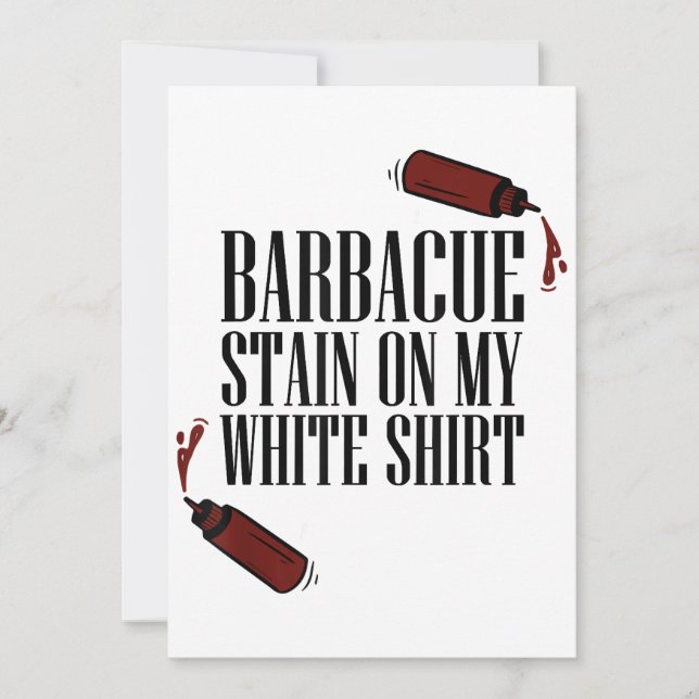 Invitation Tache de BBQ sur mon Blanc  (Devant)