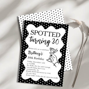 Invitation Taches Tournant 30 Polka 30 ans Fête d'anniversair