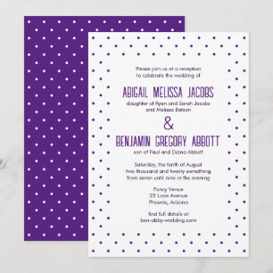 Invitation Taches violettes avec 2 séries Parents de la marié