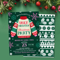 Tacky Festive Ugly Sweater Party Rouge et Vert