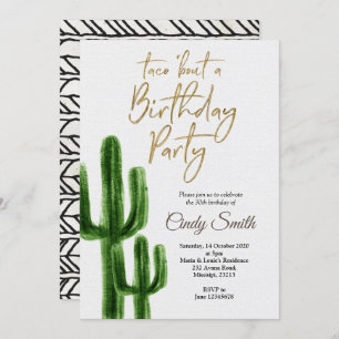 Invitation Taco à l'occasion d'une fête d'anniversaire
