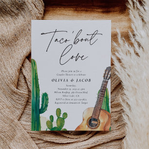 Invitation Taco à propos d'amour Couples Mexicains Douche Inv