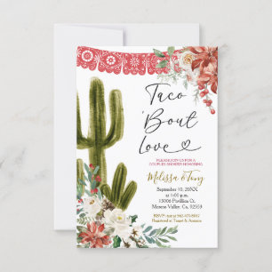 Invitation Taco 'À propos d'amour Noël Floral Couples Douche