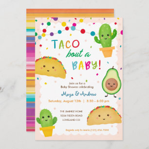 Invitation Taco à propos d'un bébé - baby shower à thème fies