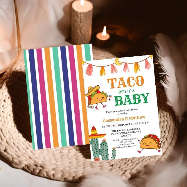 Invitation Taco à propos d'un bébé Baby shower mexicain (Créateur téléchargé)