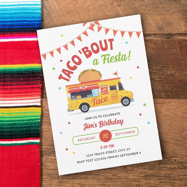Invitation Taco À propos d'une fête d'anniversaire (Créateur téléchargé)