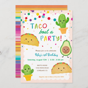 Invitation Taco à propos d'une fête - fiesta thème anniversai