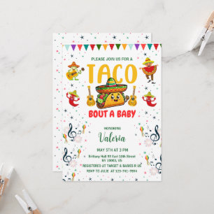 Invitation taco à propos d'une fête mexicaine baby shower