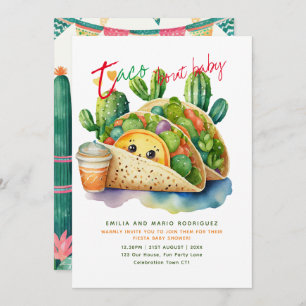 Invitation Taco 'about Baby Fiesta Baby shower Amusant mignon