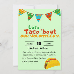 Invitation Taco Bar Déjeuner d'invitation