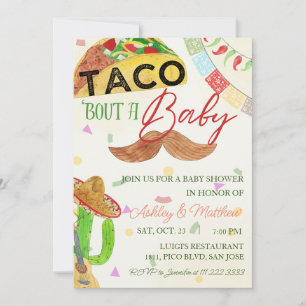 Invitation Taco 'Bout A Baby Boy Fiesta Baby shower mexicain