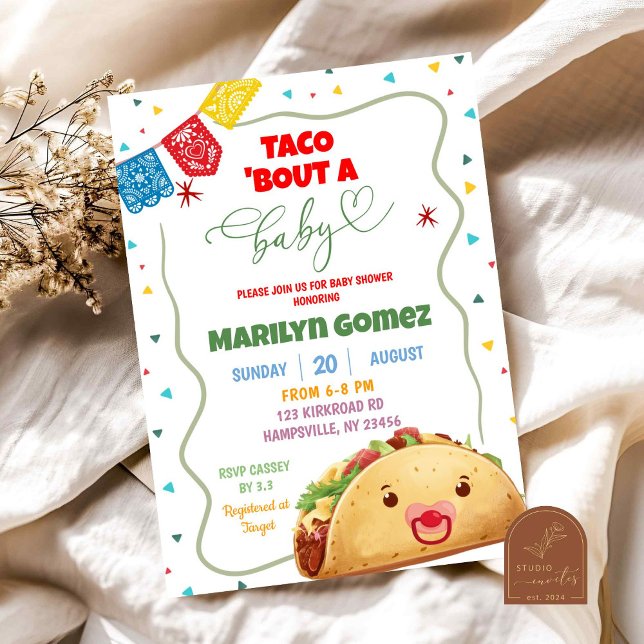 Invitation Taco Bout A Baby Boy Mexican Fiesta Baby shower (Créateur téléchargé)