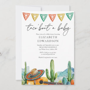 Invitation Taco Bout A Baby Fiesta Baby shower d'aquarelle