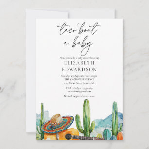 Invitation Taco Bout A Baby Fiesta Baby shower d'aquarelle