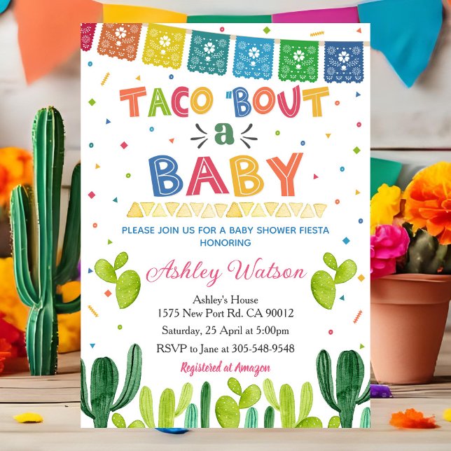 Invitation Taco 'Bout a Baby Shower Invite Mexican Fiesta (Créateur téléchargé)