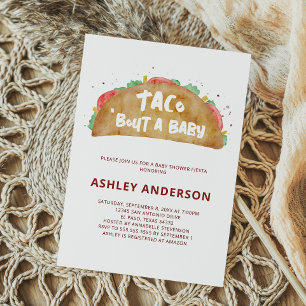 Invitation Taco 'Bout a Baby shower la Fiesta mexicaine