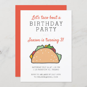 Invitation Taco Bout A Birthday Party Fiesta