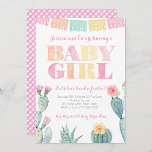 Invitation Taco Bout A Fiesta Baby shower mexicain pour fille