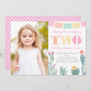 Invitation Taco Bout a Fiesta Girl 2nd Birthday Party