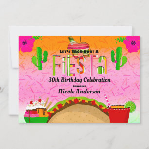 Invitation Taco Bout A Fiesta Tacos Margaritas Anniversaire