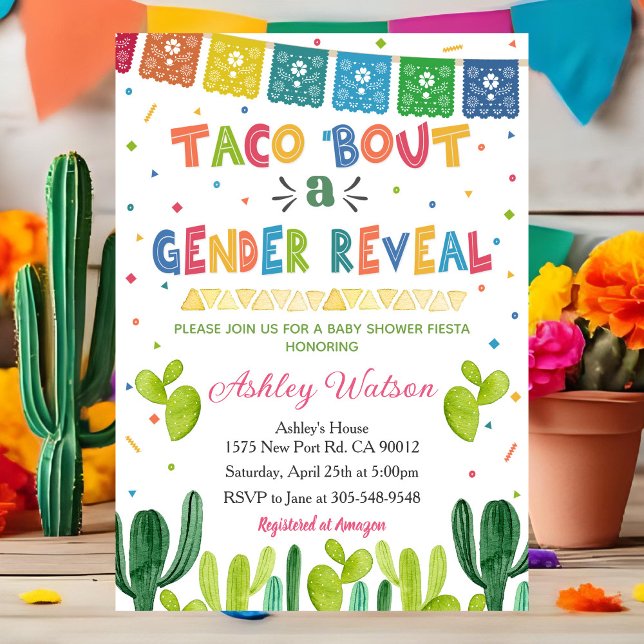 Invitation Taco 'Bout a Gender Reveal Party Invite (Créateur téléchargé)
