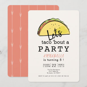 Invitation Taco Bout A Party Fiesta Anniversaire