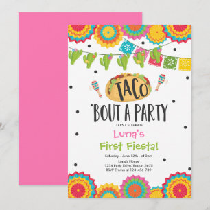 Invitation Taco 'Bout a Party Girl First Fiesta Birthday