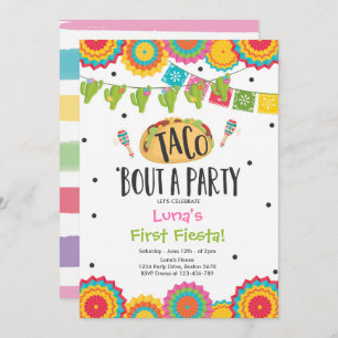 Invitation Taco 'Bout a Party Girl Premier anniversaire