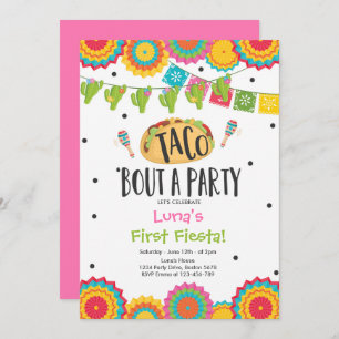 Invitation Taco 'Bout a Party Girl Premier anniversaire