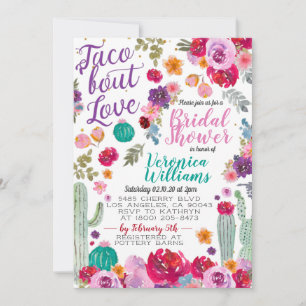 Invitation Taco Bout Amour Envoi d'une douche nuptiale
