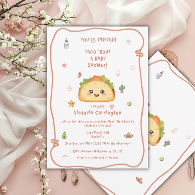 Invitation Taco ‘Bout Cute Baby Shower (Créateur téléchargé)