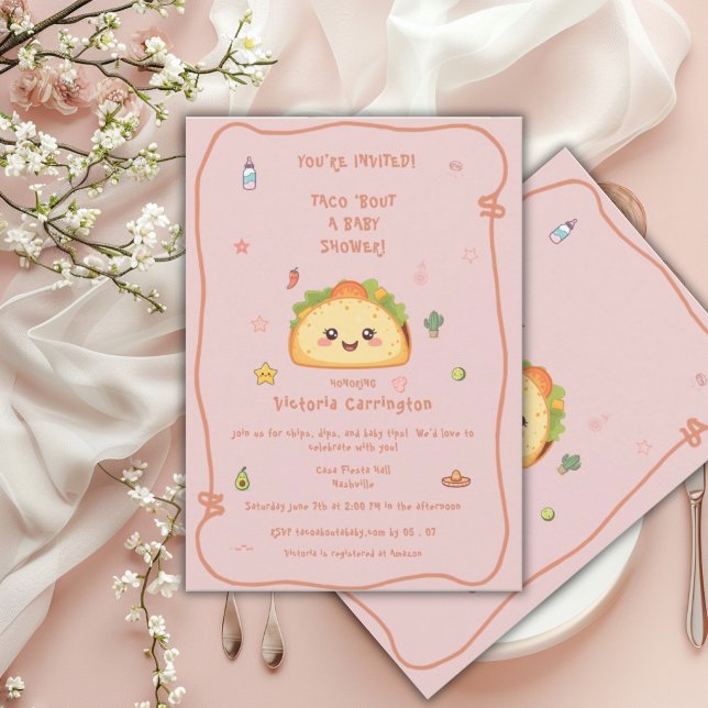 Invitation Taco ‘Bout Cute Baby Shower (Créateur téléchargé)