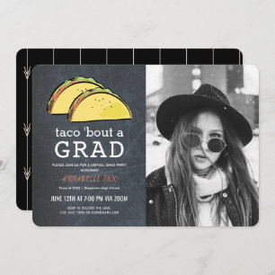 Invitation Taco Bout GRAD Photo Chkbd Bk Diplôme Virtuel