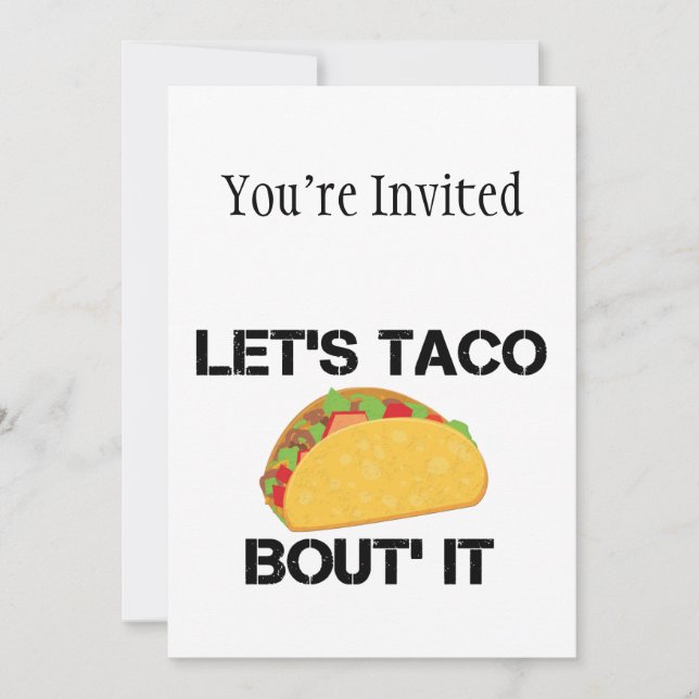 Invitation Taco Bout It (Devant)